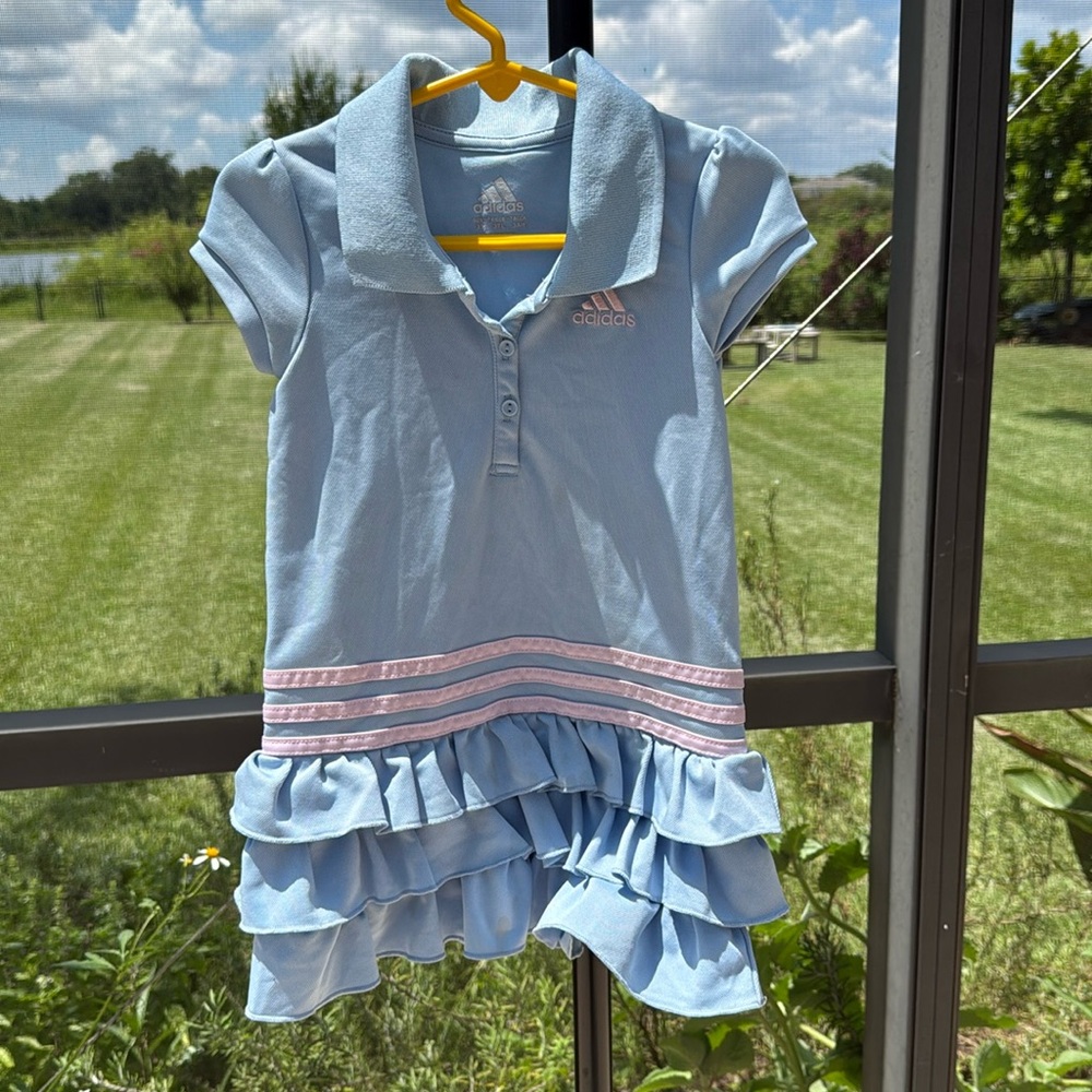 Adidas Polo Ruffle sport Dress size 3T nwot